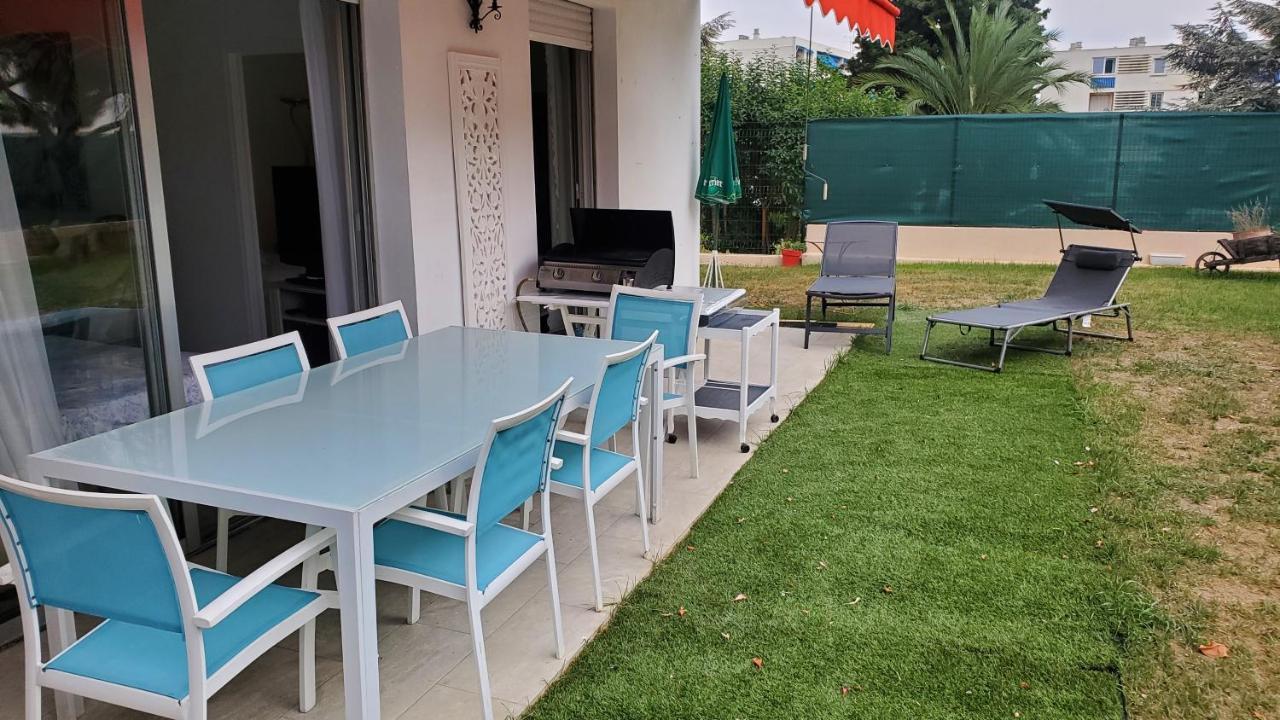 Superbe Rez De Jardin Dans Residence Au Calme Nice Exterior foto