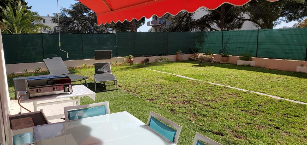 Superbe Rez De Jardin Dans Residence Au Calme Nice Exterior foto